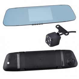 Автомобильный видеорегистратор-зеркало DVR L505C с двумя камерами, 4.3'', 1080P Full HD